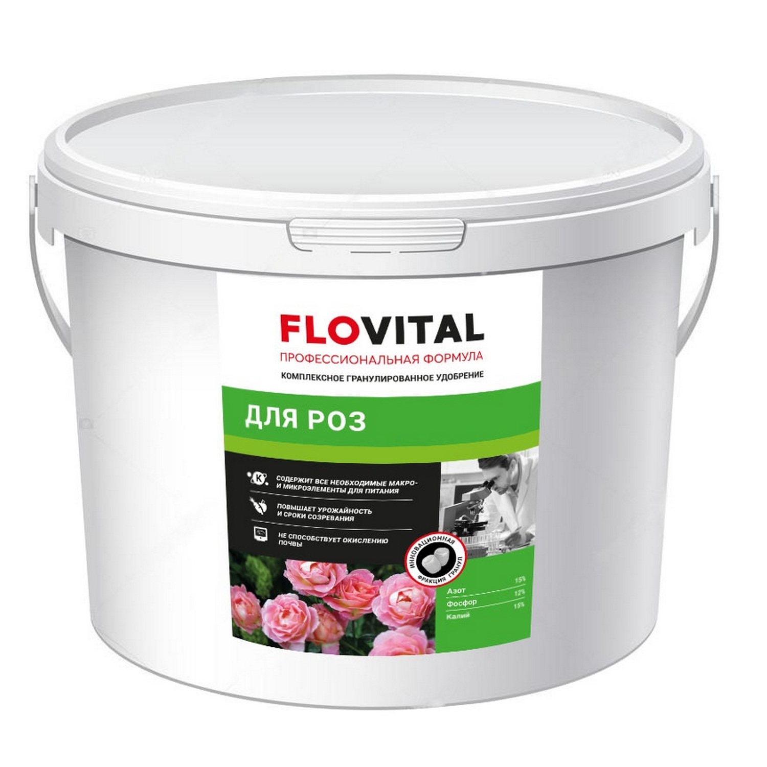 

Комплексное удобрение FLOVITAL для Роз 15-12-15, 0,8кг