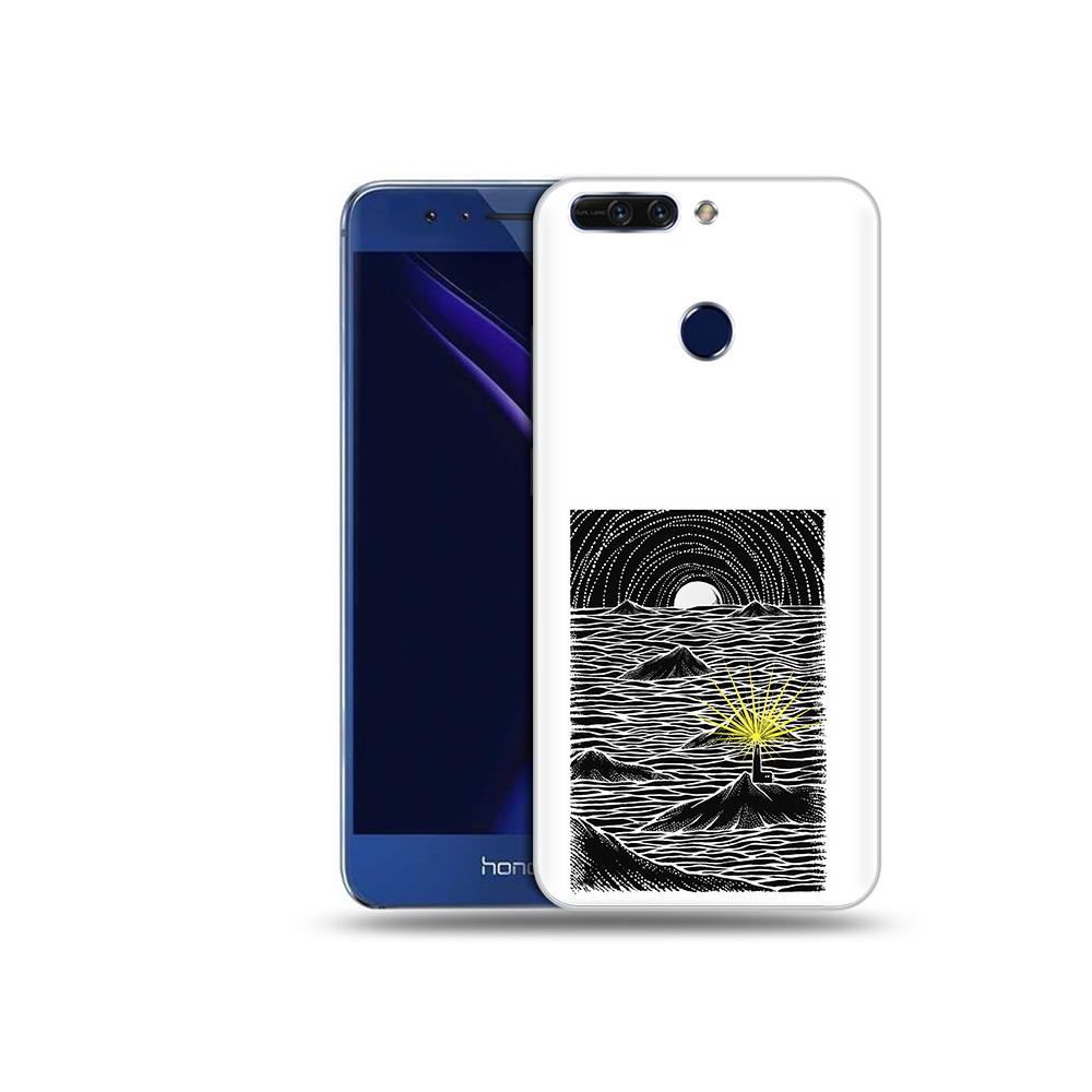 

Чехол MyPads Tocco для Honor 8 Pro маяк в черно белом море (PT66177.42.460), Tocco