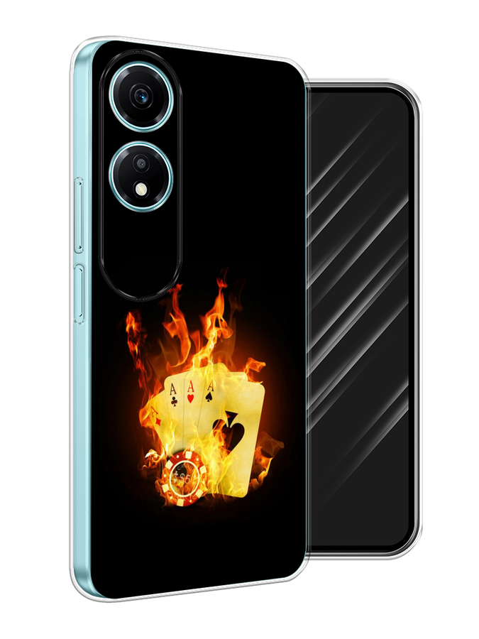 

Чехол Awog на Honor X5 Plus "Горящие карты", Черный;оранжевый, 6121950-1