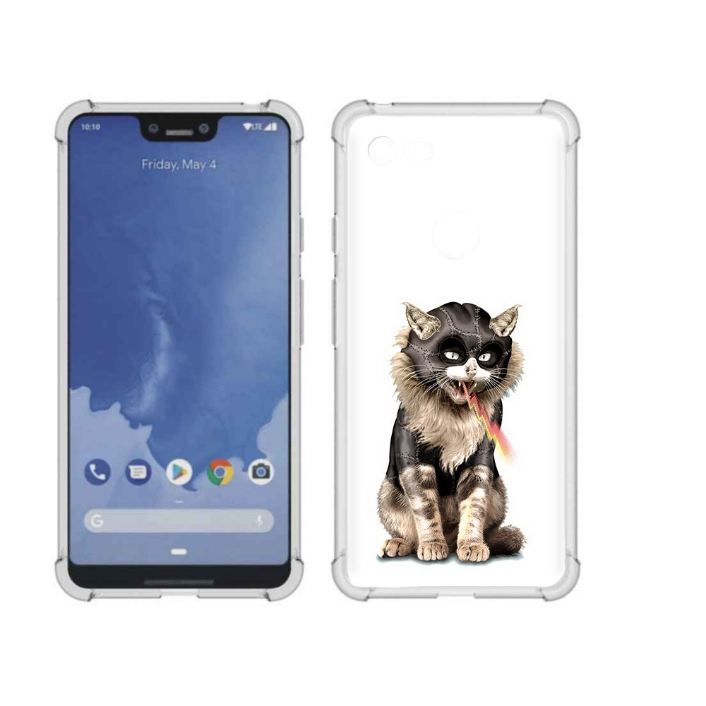 

Чехол MyPads Tocco для Google Pixel 3 XL дьяволский кот, Прозрачный, Tocco