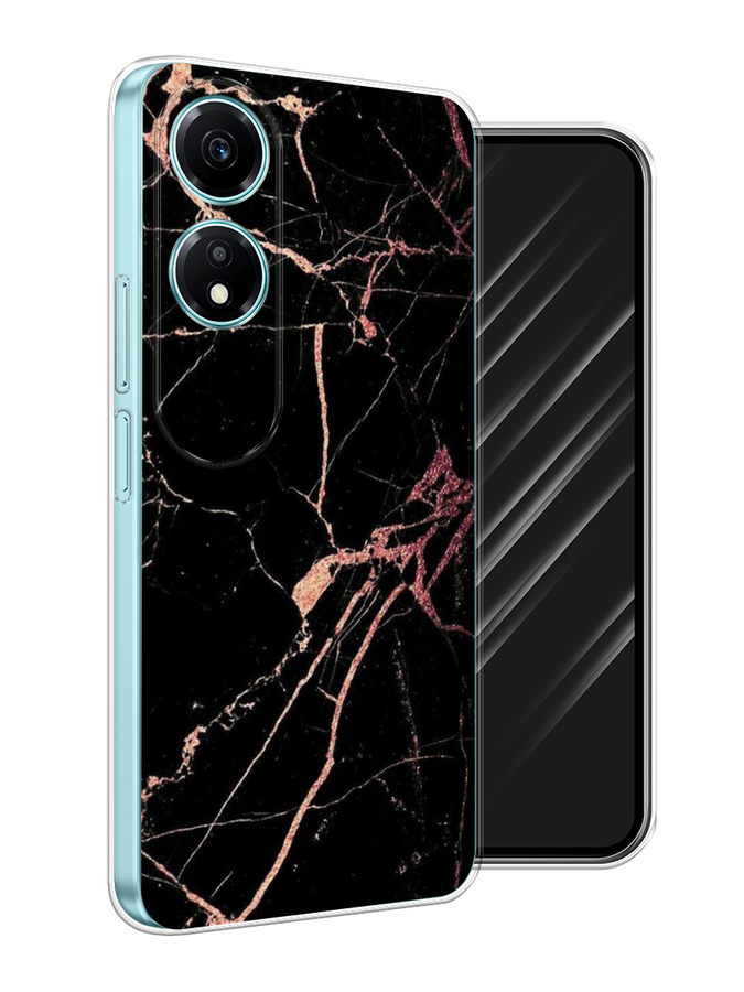 

Чехол Awog на Honor X5 Plus "Мрамор розовое золото", Черный;розовый, 6121950-1