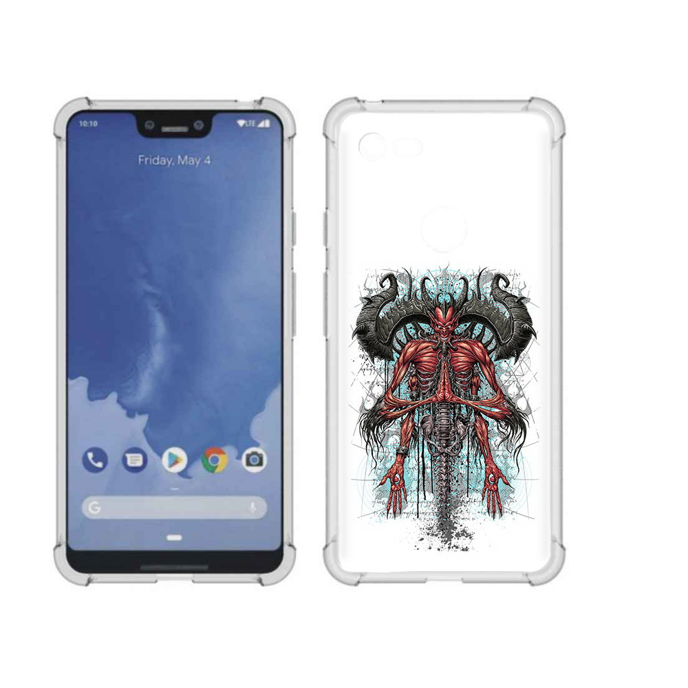 

Чехол MyPads Tocco для Google Pixel 3 XL дьявол, Прозрачный, Tocco