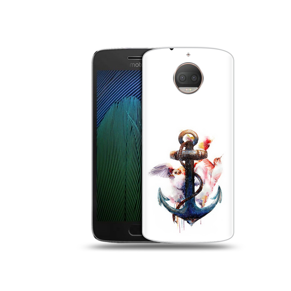 

Чехол MyPads Tocco для Motorola Moto G5S Plus якорь с птицами (PT75337.377.703), Прозрачный, Tocco