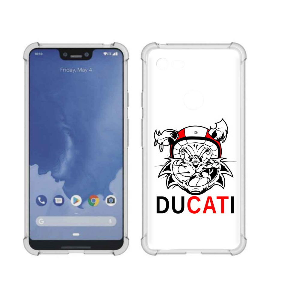

Чехол MyPads Tocco для Google Pixel 3 XL дукати, Прозрачный, Tocco