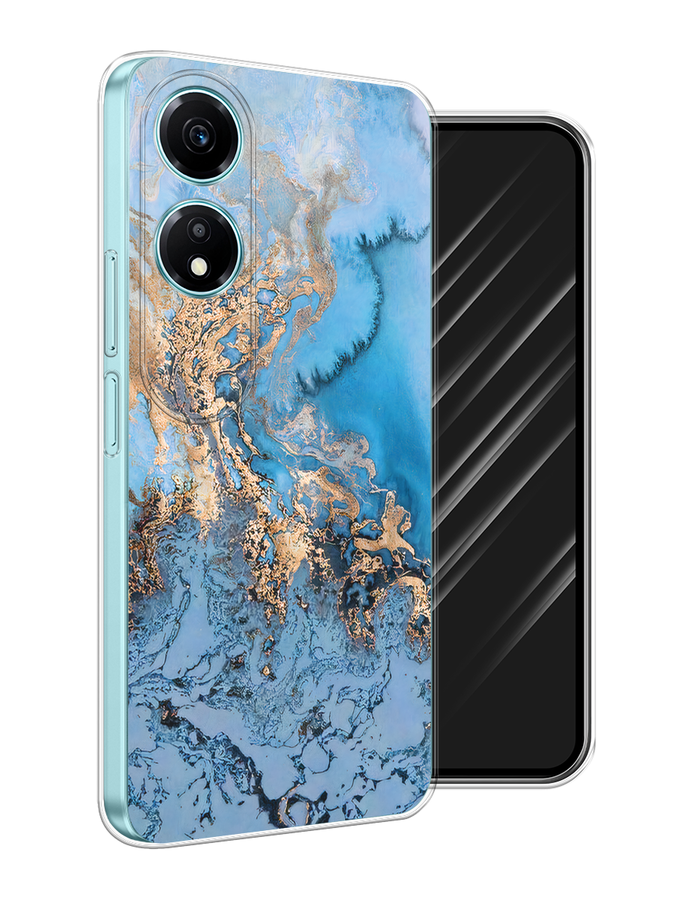 

Чехол Awog на Honor X5 Plus "Морозная лавина синяя", Серебристый, 6121950-1