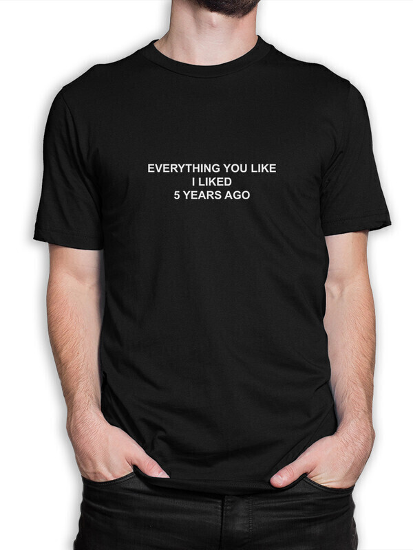 фото Футболка мужская dream shirts everything you like i liked 5 yers ago 50007922 черная xs