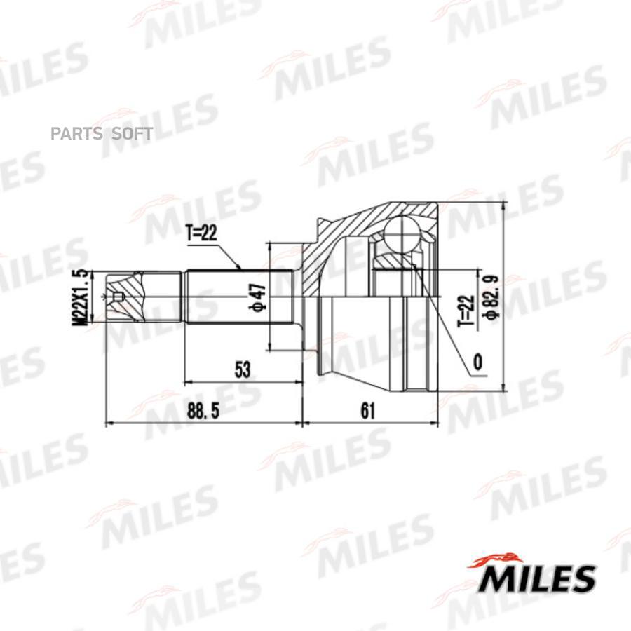 

MILES Шрус наружний MILES ga20654