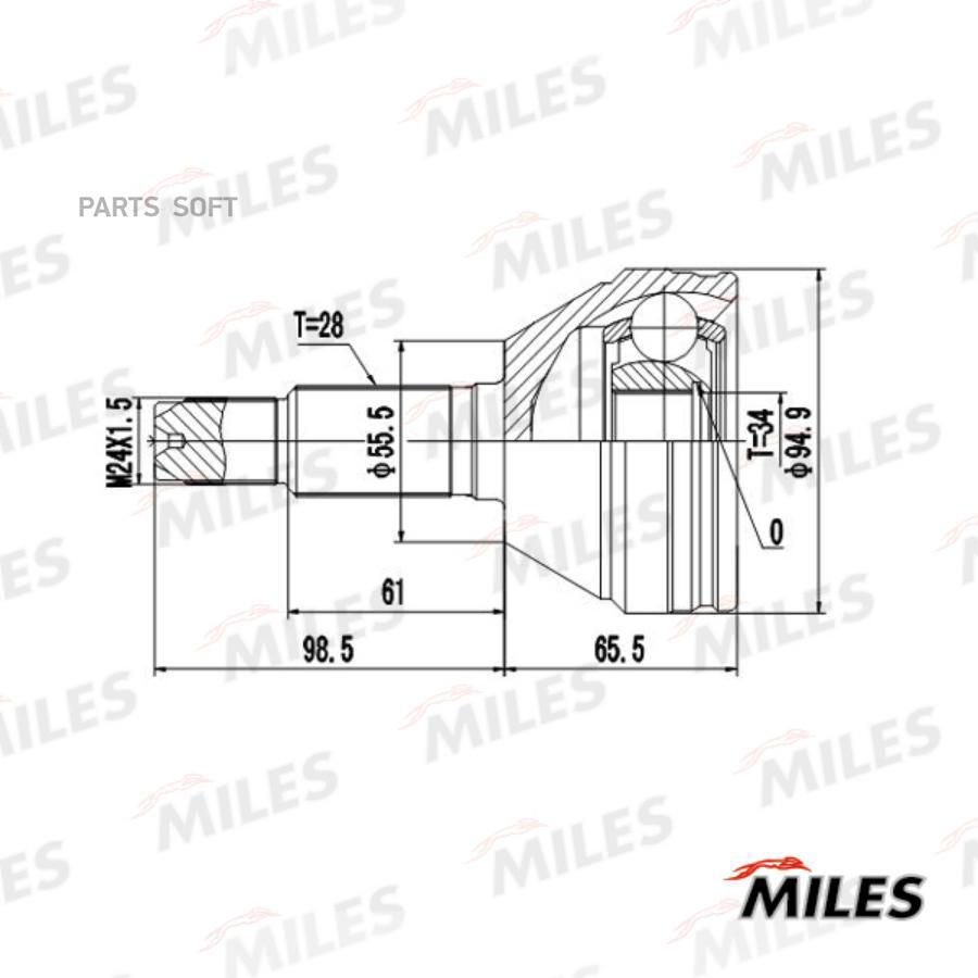 

MILES Шрус наружний MILES ga20568