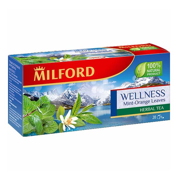 Чайный напиток Milford Wellness в пакетиках 2 г х 20 шт 145₽