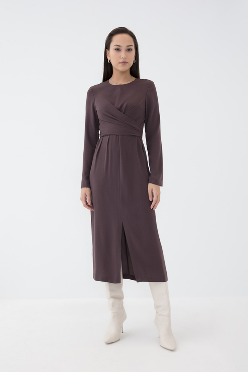 

Платье женское ZARINA 1122002502 коричневое 42, 1122002502