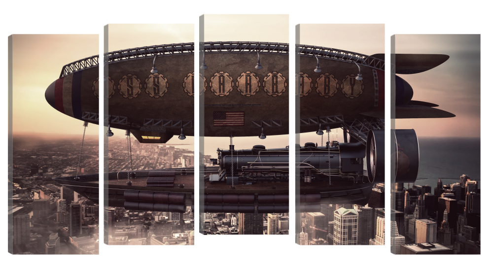 

Модульная картина Стимпанк. В спальню, гостиную, зал. PR-1599 (108x59см)