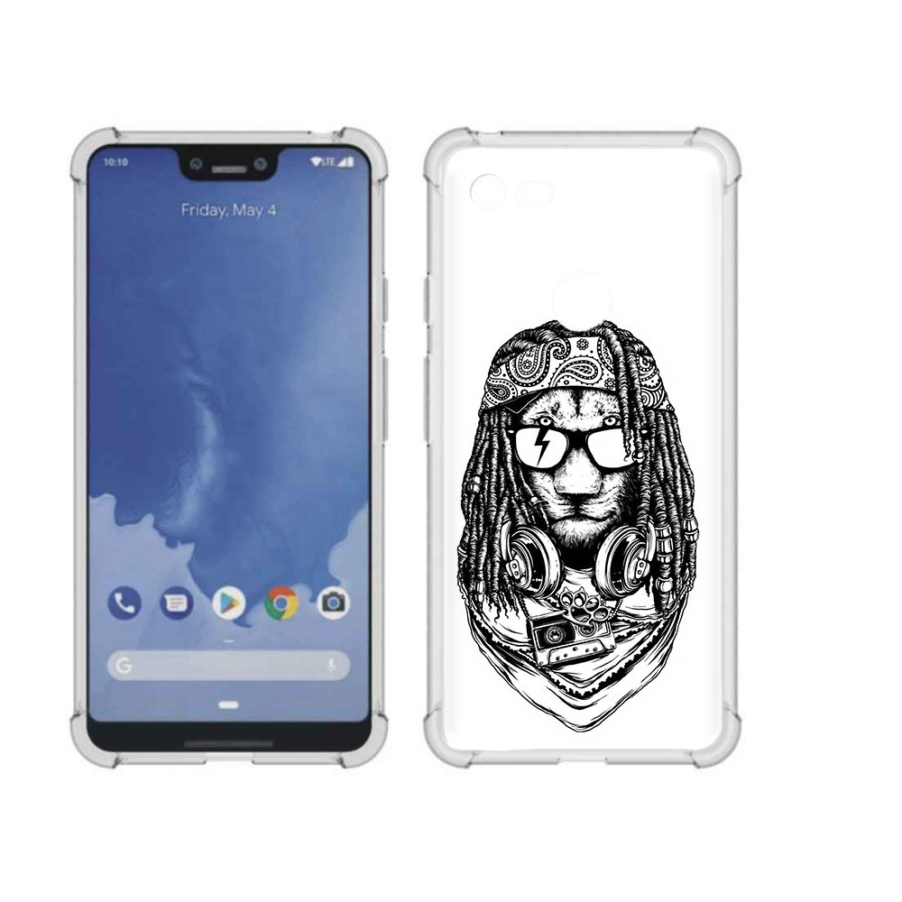 

Чехол MyPads Tocco для Google Pixel 3 XL дреды льва, Прозрачный, Tocco