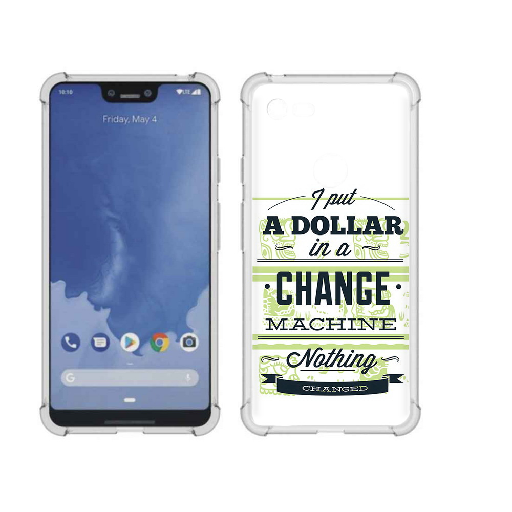

Чехол MyPads Tocco для Google Pixel 3 XL доллар надпись, Прозрачный, Tocco