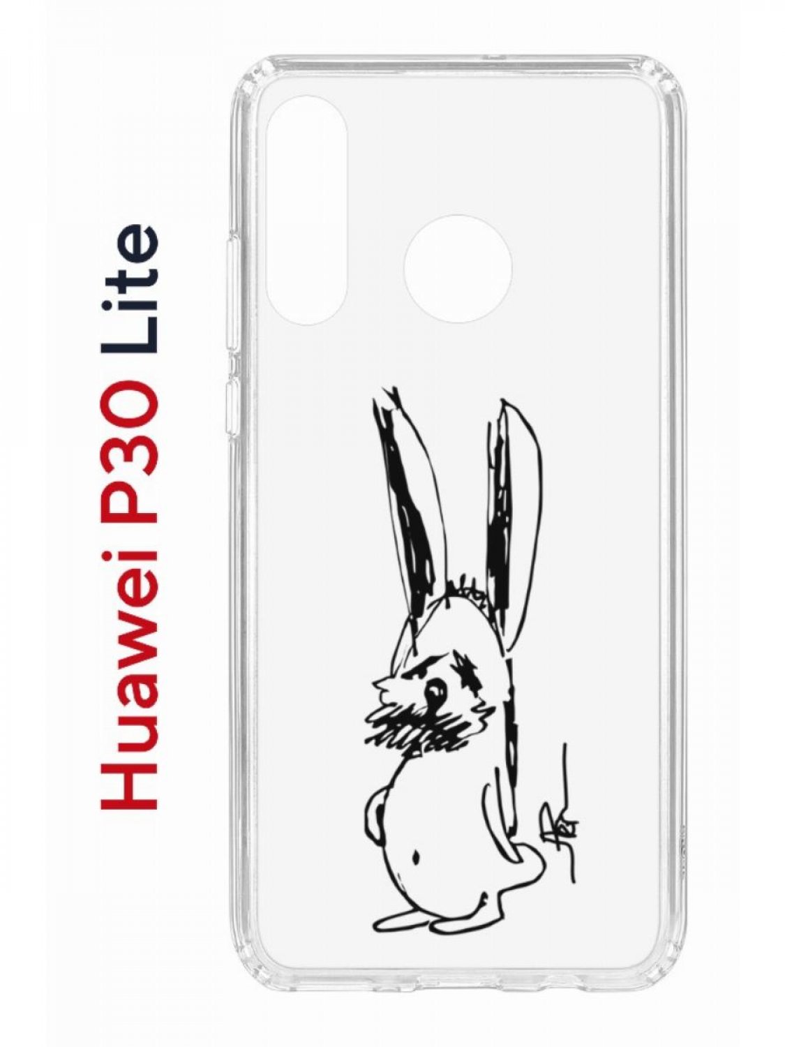 Чехол на Huawei P30 Lite с принтом Kruche Print Нормуль!, противоударный бампер