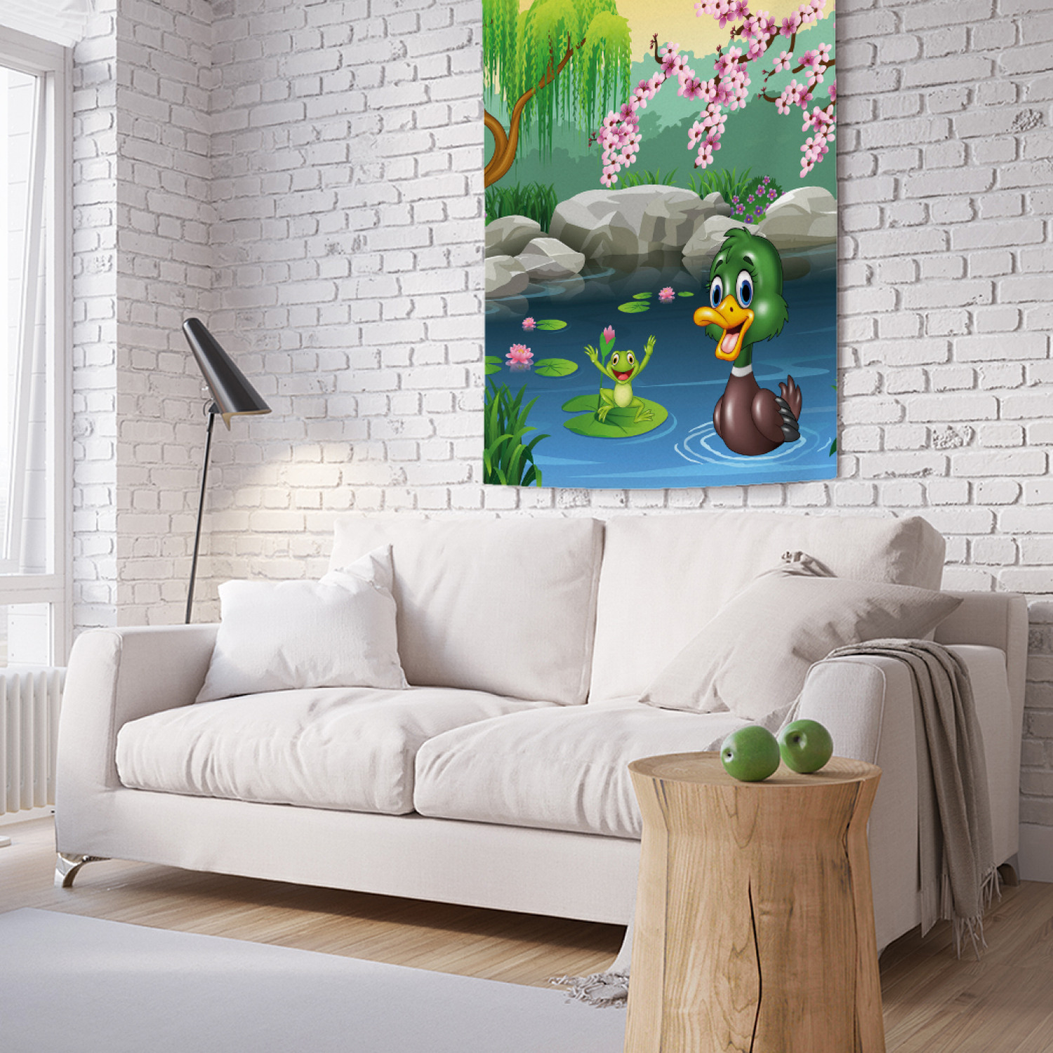 

Вертикальное фотопанно на стену JoyArty Утка и лягушка 100x150 см, Утка и лягушка