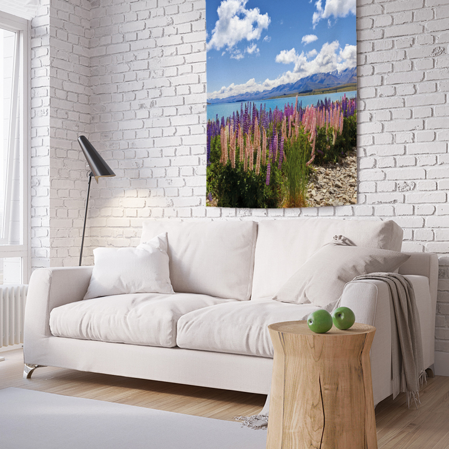 

Вертикальное фотопанно на стену JoyArty Лавандовое поле у реки 100x150 см, Лавандовое поле у реки