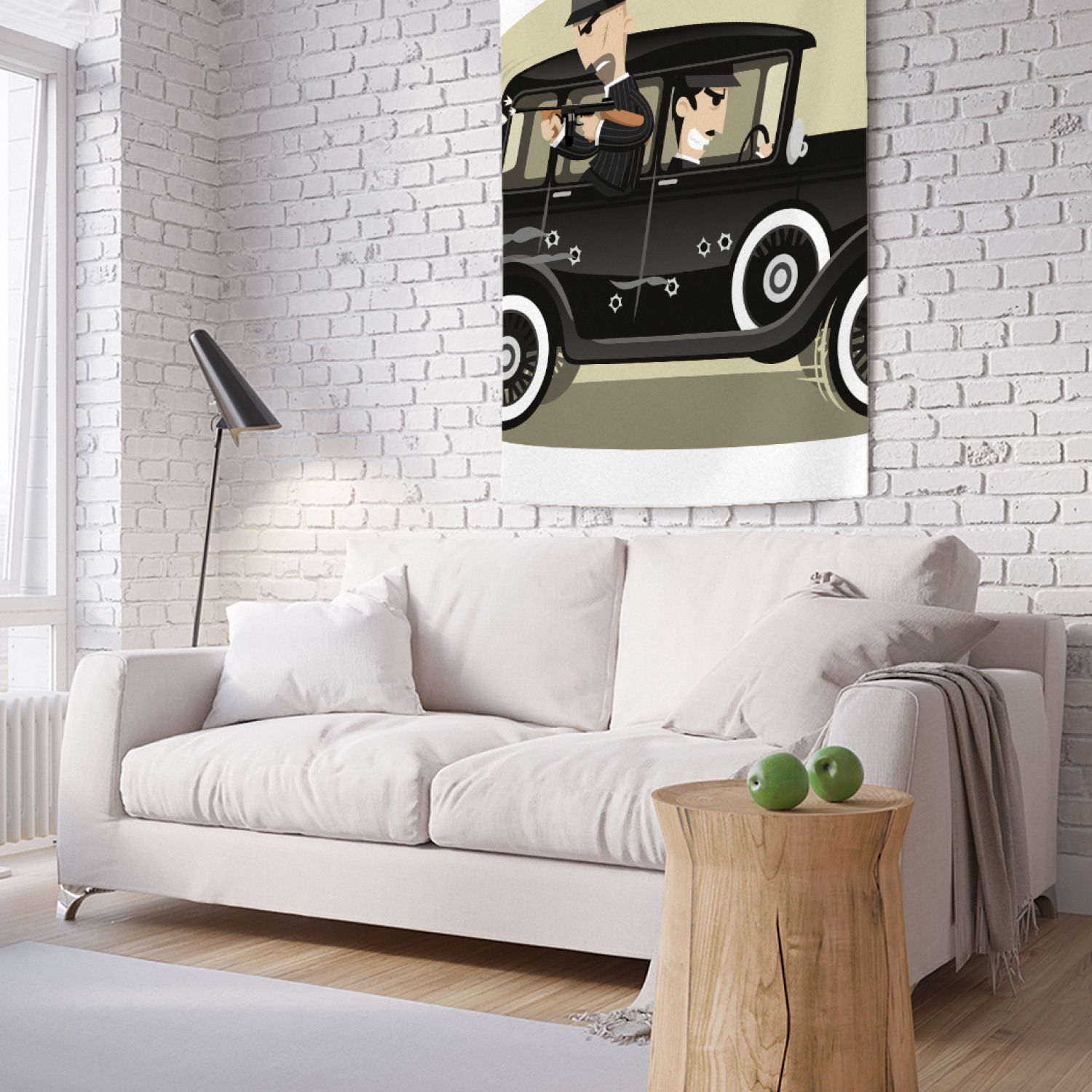 

Вертикальное фотопанно на стену JoyArty Бандиты в машине 100x150 см, Бандиты в машине