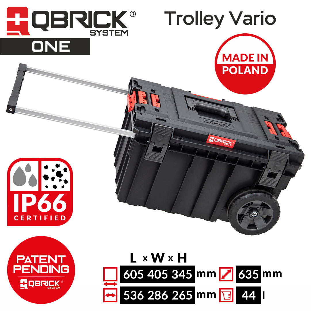 фото Тележка с ящиком для инструментов qbrick system one trolley vario