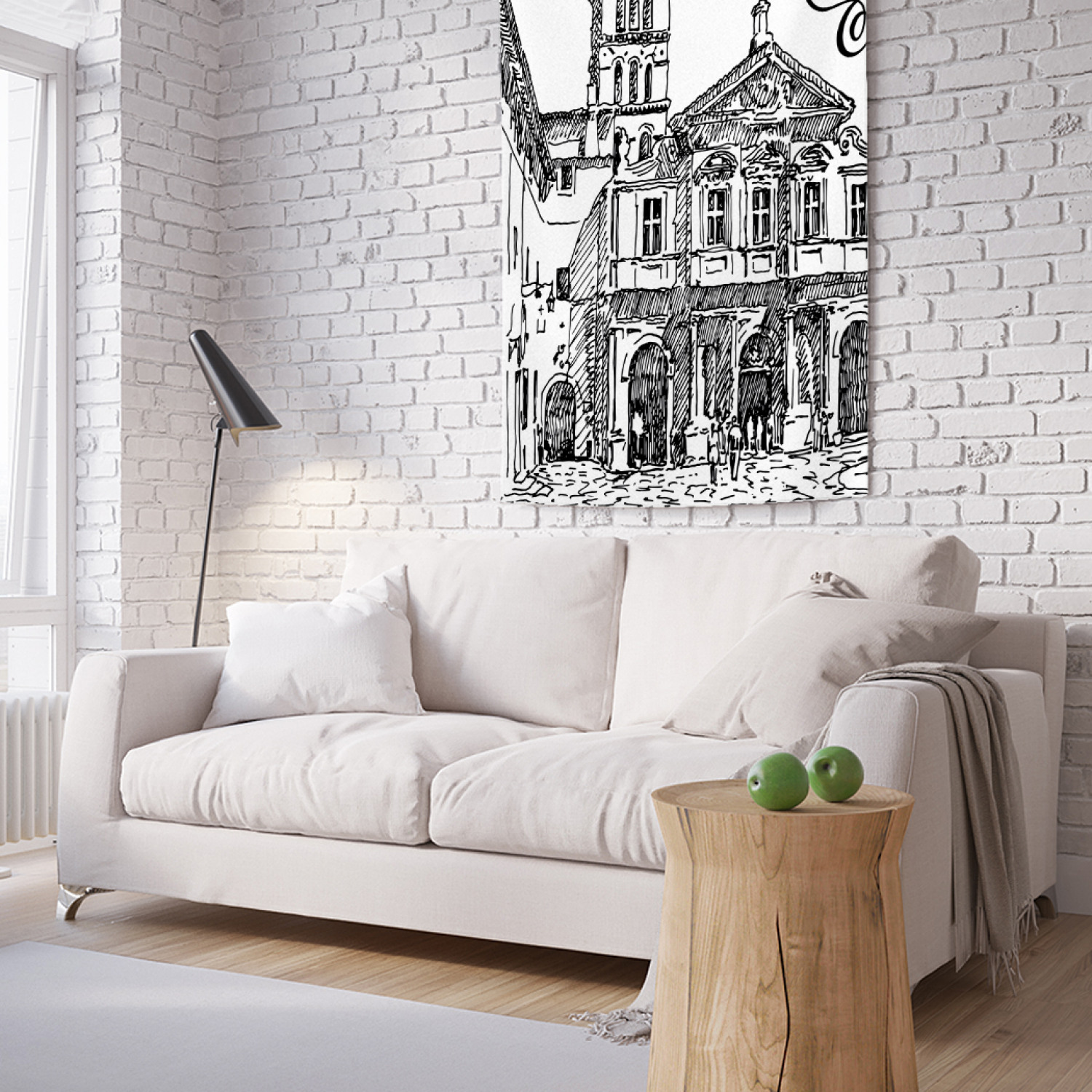 

Вертикальное фотопанно на стену JoyArty Серый эскиз домов 100x150 см, Серый эскиз домов