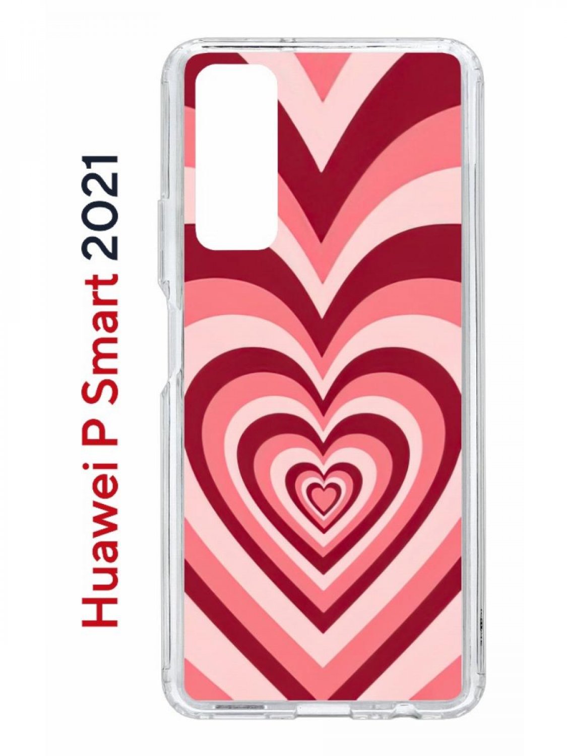 Чехол на Huawei P Smart 2021 с принтом Kruche Print Сердце, противоударный бампер