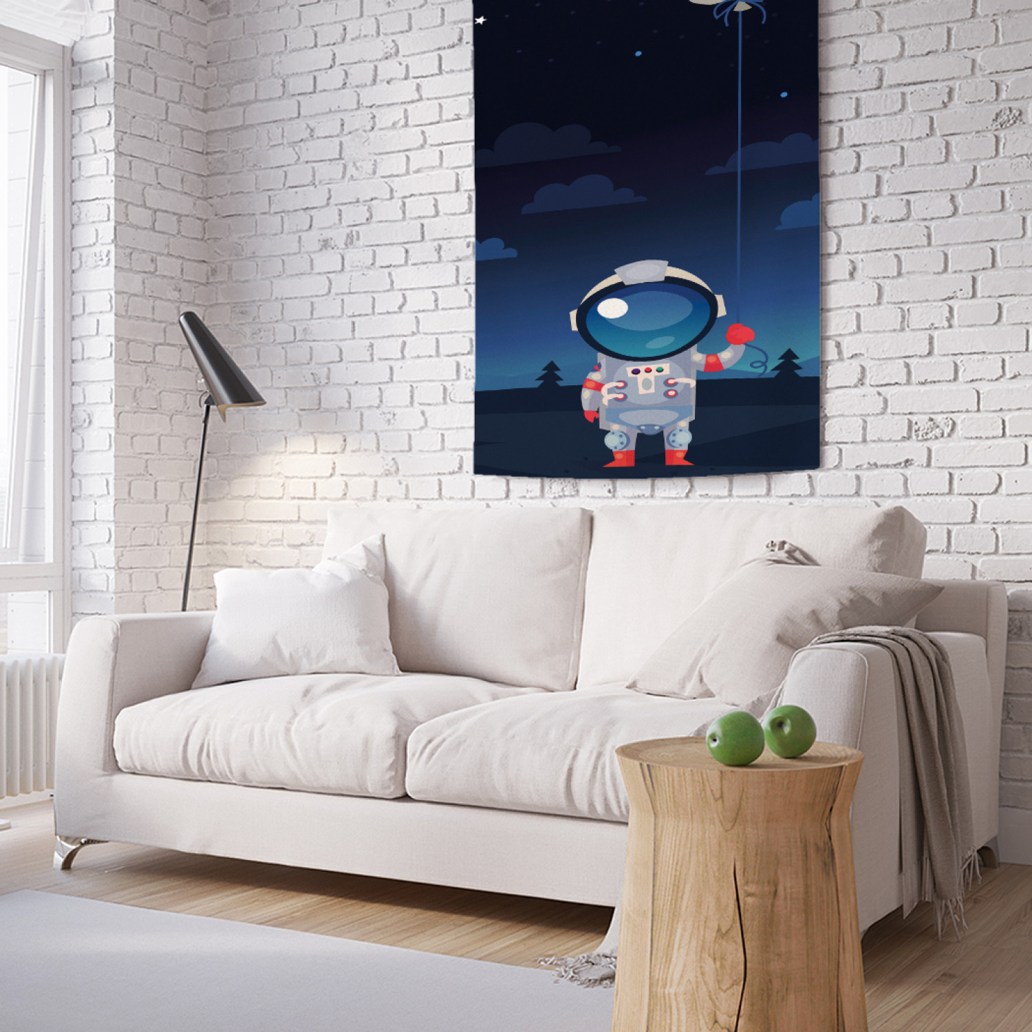 

Вертикальное фотопанно на стену JoyArty Космонавт в ночи 100x150 см, Космонавт в ночи