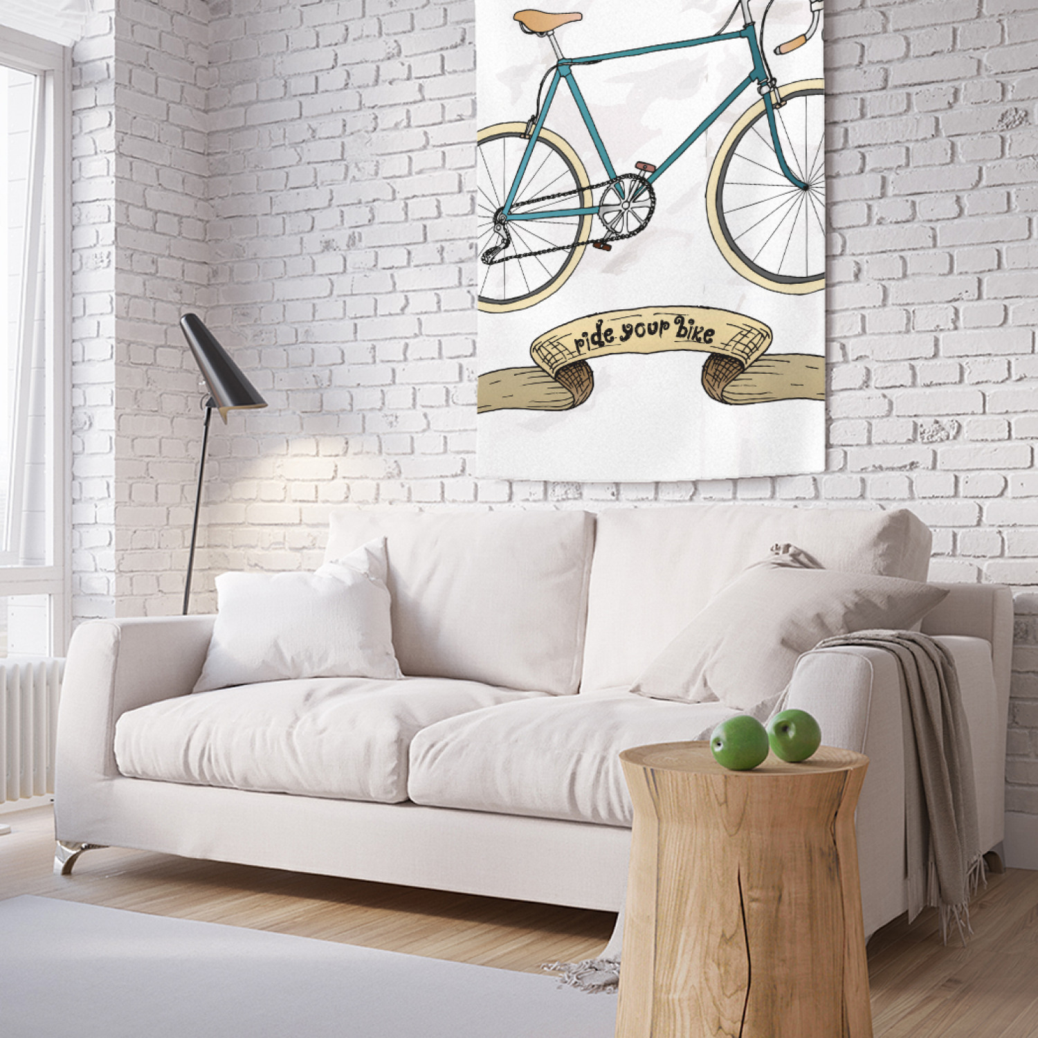 фото Вертикальное фотопанно на стену joyarty "винтажный велосипед", 100x150 см