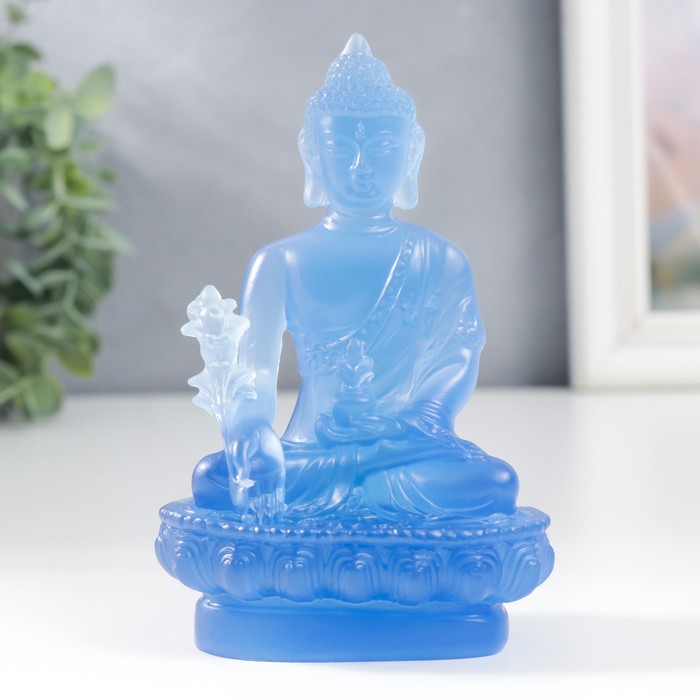 

Сувенир полистоун "Будда Варада Мудра - приветствие" синий 13 см