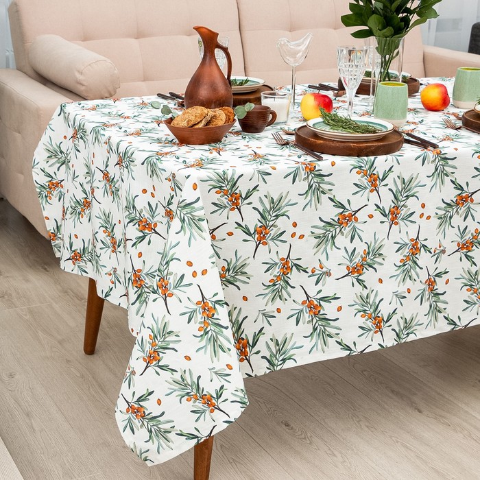 

Скатерть "Этель" Berry garden 149х250 см, 100% хл, репс 210 г/м2, Белый