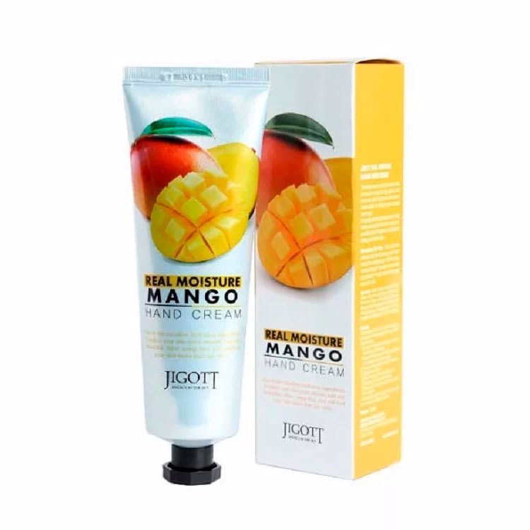 Крем JIGOTT для рук с экстрактом манго REAL MOISTURE MANGO HAND CREAM 100 мл Южная Корея