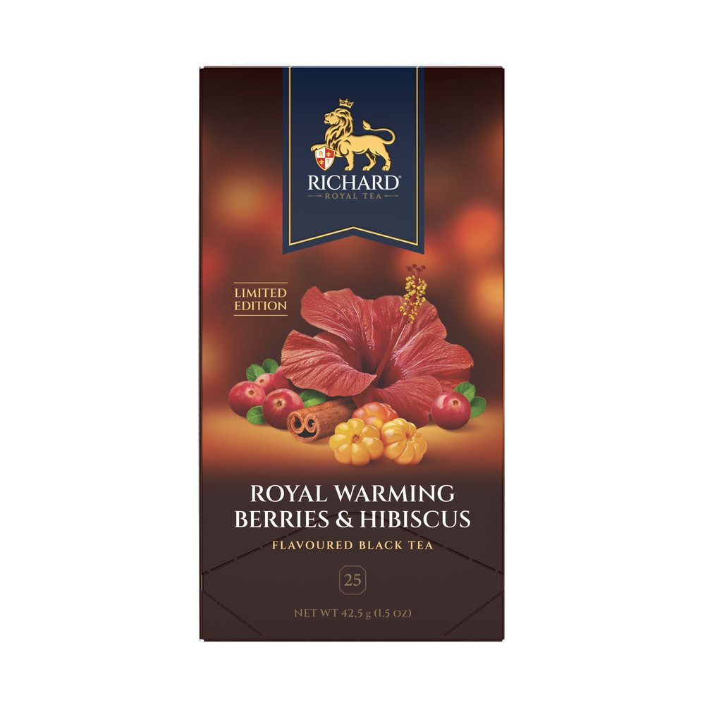 

Чай черный Richard Royal Warming Berries Hibiscus в пакетиках 1,7 г х 25 шт