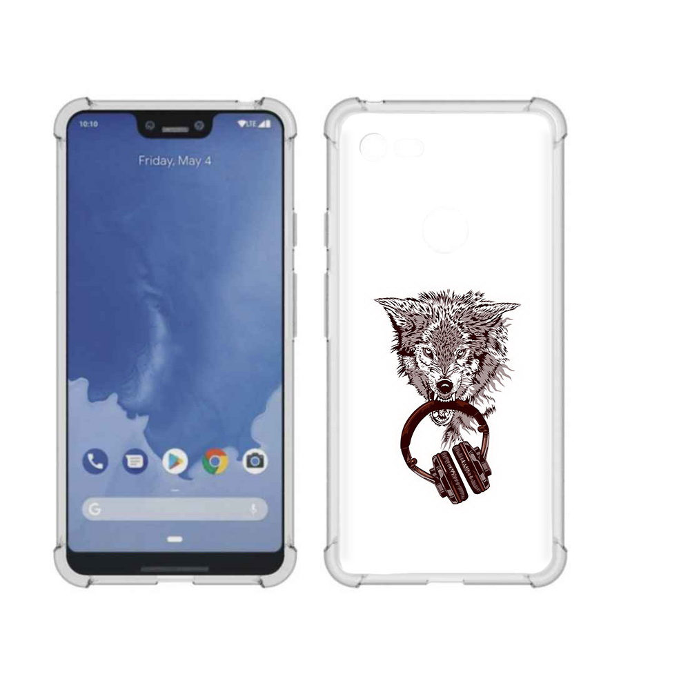 

Чехол MyPads Tocco для Google Pixel 3 XL дикий волк, Прозрачный, Tocco