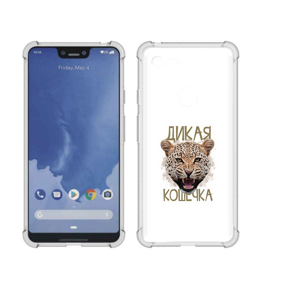 

Чехол MyPads Tocco для Google Pixel 3 XL дикая кошечка, Прозрачный, Tocco