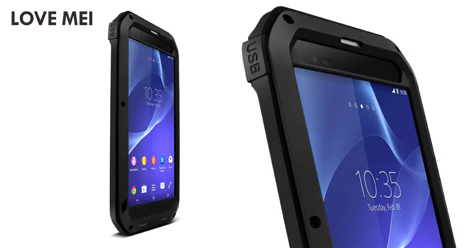 

Влагозащищенный чехол LOVE MEI POWERFUL для Sony Xperia T2 Ultra черный, POWERFUL