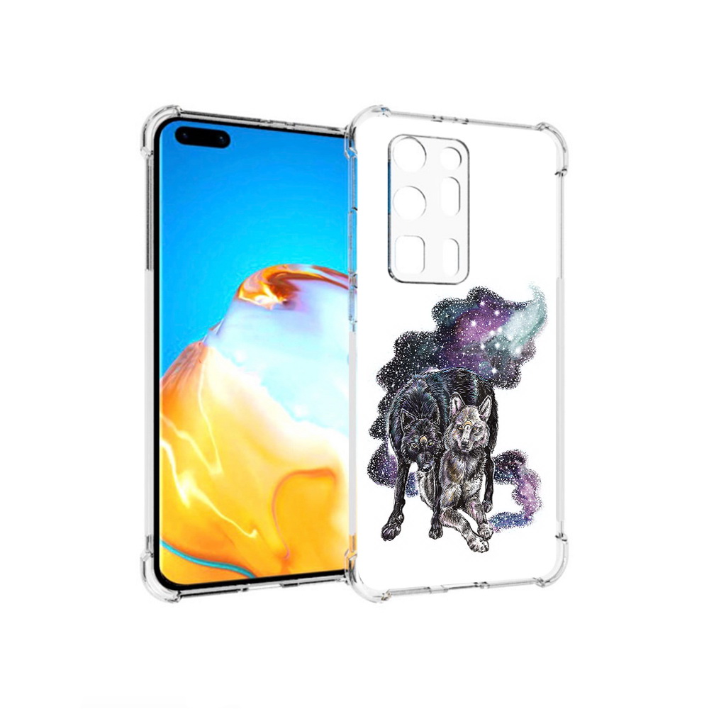 

Чехол MyPads Tocco для Huawei P40 Pro+ звездные волки, Прозрачный, Tocco