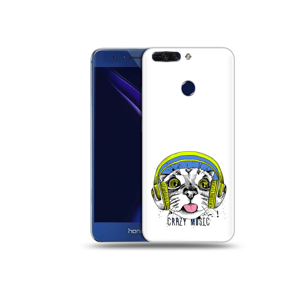 

Чехол MyPads Tocco для Honor 8 Pro кошка в наушниках рисунок (PT66177.42.403), Tocco