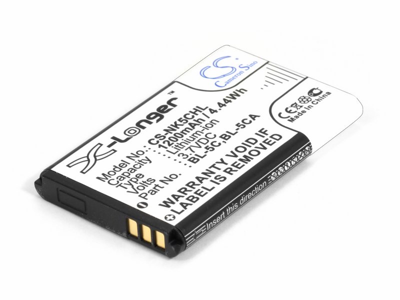 Аккумулятор для Nokia BL-5C, BL-5CA, BL-5CB, BL-5CV