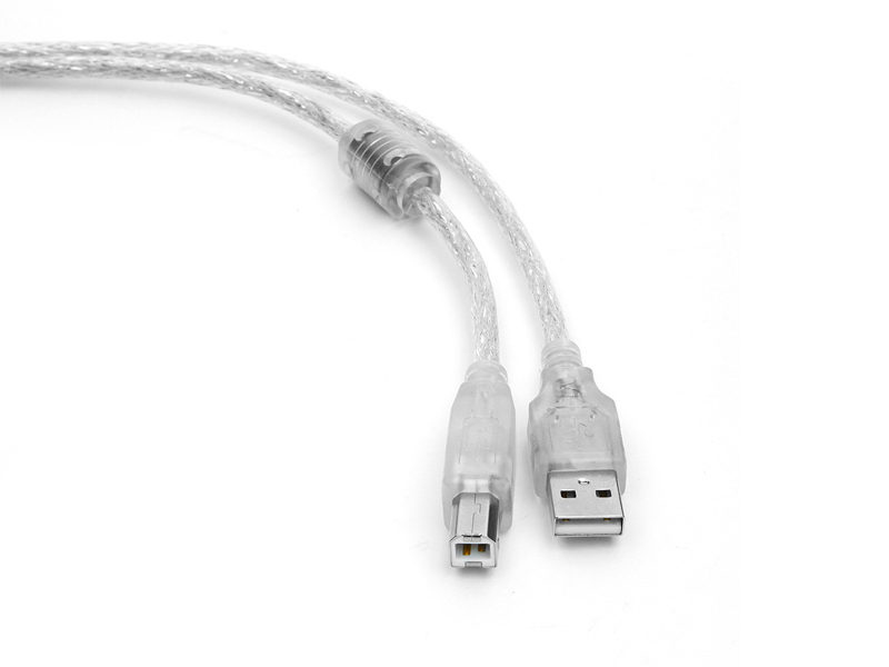 

Кабель для компьютера Gembird Cablexpert Pro USB 2.0 AM/BM 4.5m, Прозрачный, CCF-USB2-AMBM-TR-15