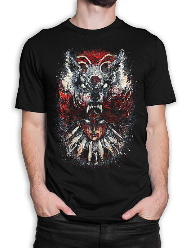 

Футболка мужская Dream Shirts Принцесса Мононоке Студия Гибли 50007902 черная 3XL, "Принцесса Мононоке" Студия Гибли 50007902
