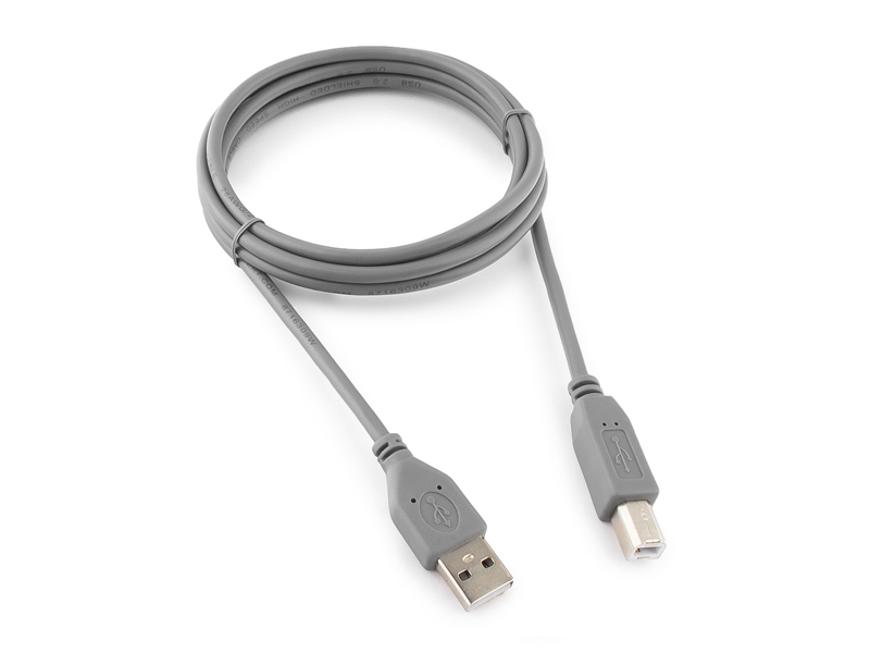 фото Кабель gembird cablexpert pro usb 2.0 am/bm 1.8m grey ccp-usb2-ambm-6g