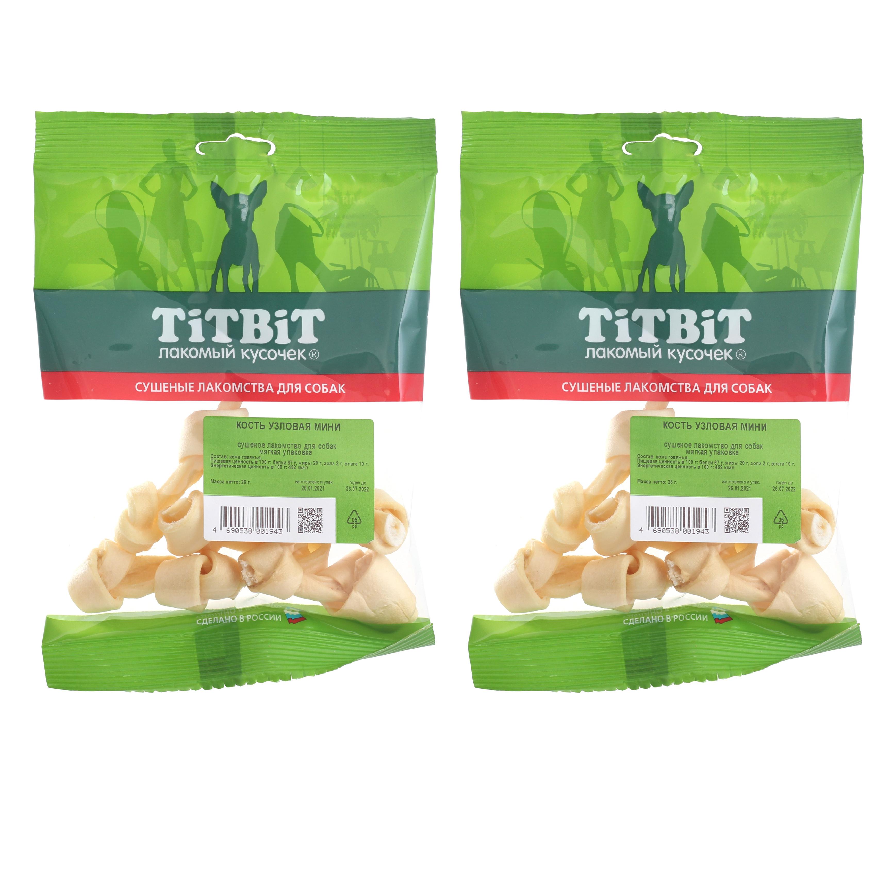 

Лакомство для собак TiTBiT, говядина, 2 шт по 28г