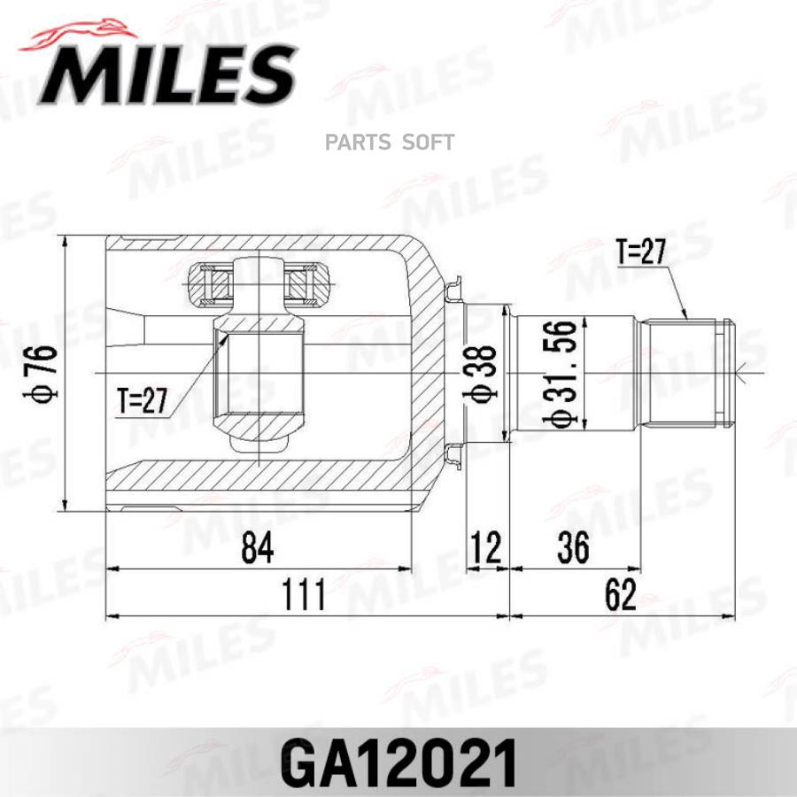 

MILES Шарнирный комплект MILES GA12021