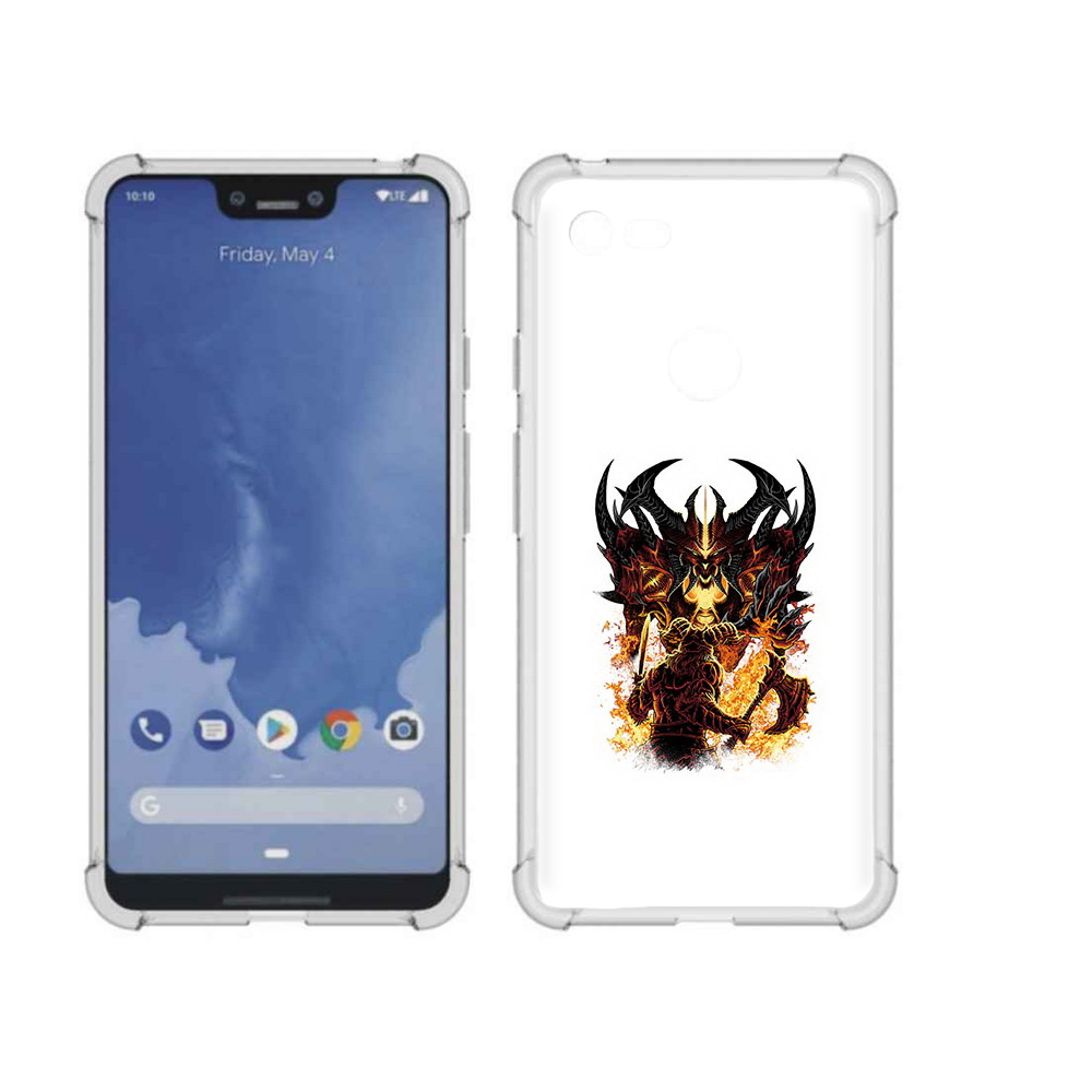 

Чехол MyPads Tocco для Google Pixel 3 XL демон shadow fiend, Прозрачный, Tocco