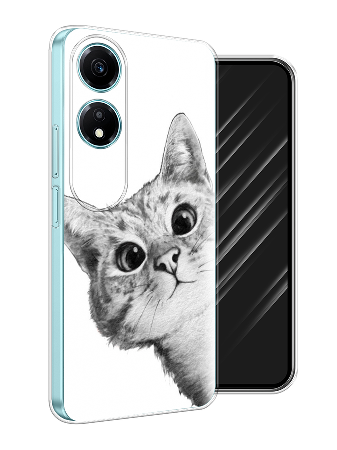 

Чехол Awog на Honor X5 Plus "Кот рисунок черно-белый", Черный, 6121950-1