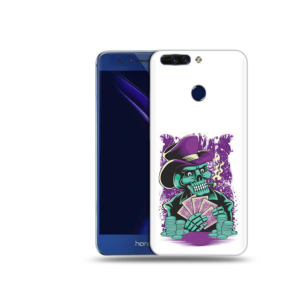 

Чехол MyPads Tocco для Honor 8 Pro зеленый череп с картами (PT66177.42.361), Tocco