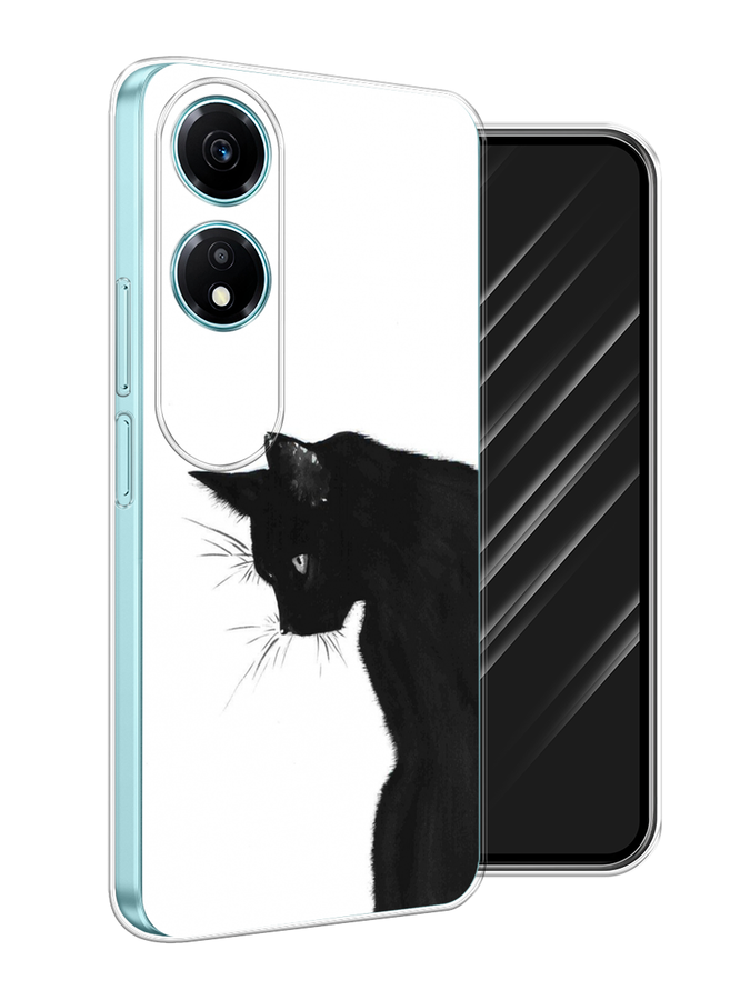 

Чехол Awog на Honor X5 Plus "Black cat", Черный;белый, 6121950-1