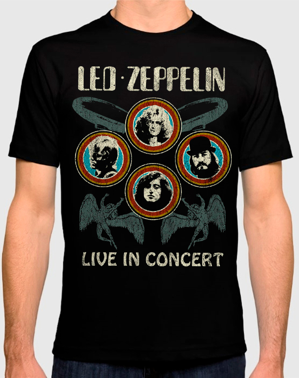 фото Футболка мужская dream shirts led zeppelin 50007822 черная xs