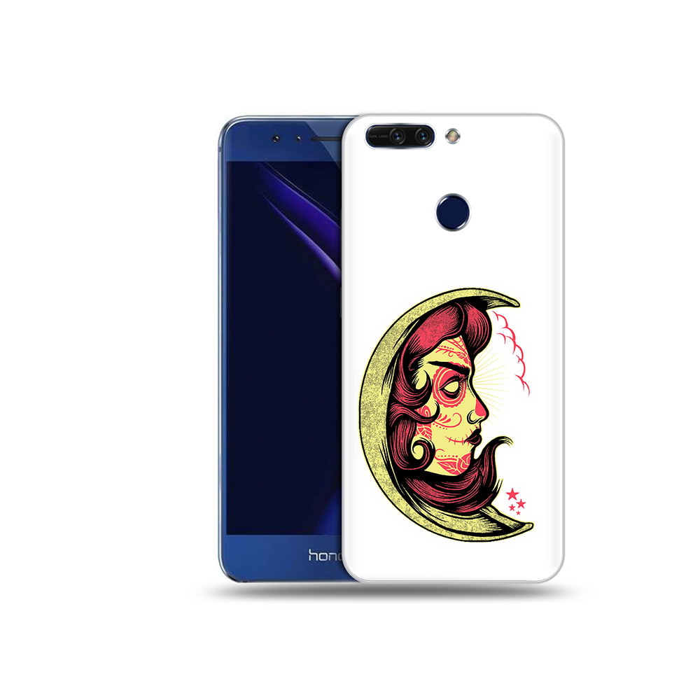 

Чехол MyPads Tocco для Honor 8 Pro желтый полумесяц с лицом девушки (PT66177.42.346), Tocco