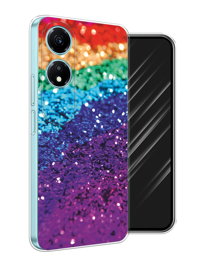 

Чехол Awog на Honor X5 Plus "Блестящая радуга рисунок", Разноцветный, 6121950-1