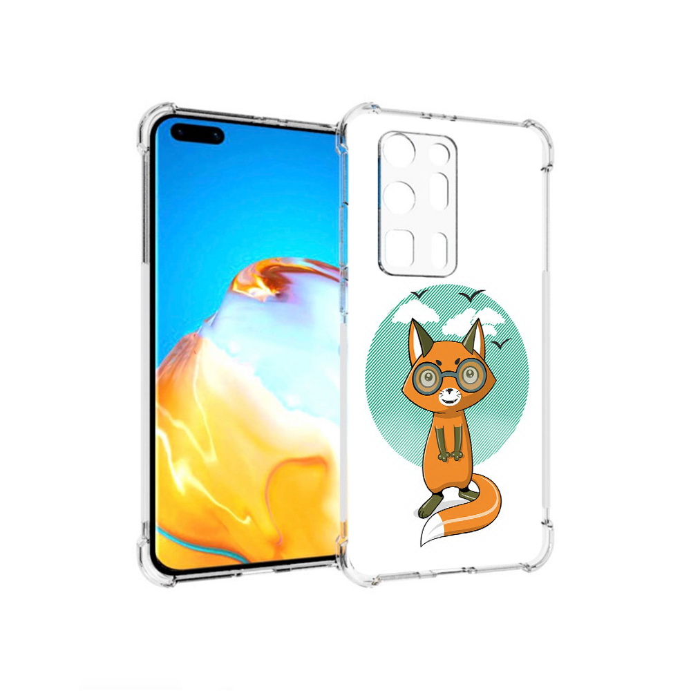 

Чехол MyPads Tocco для Huawei P40 Pro+ задумчивая лиса, Прозрачный, Tocco