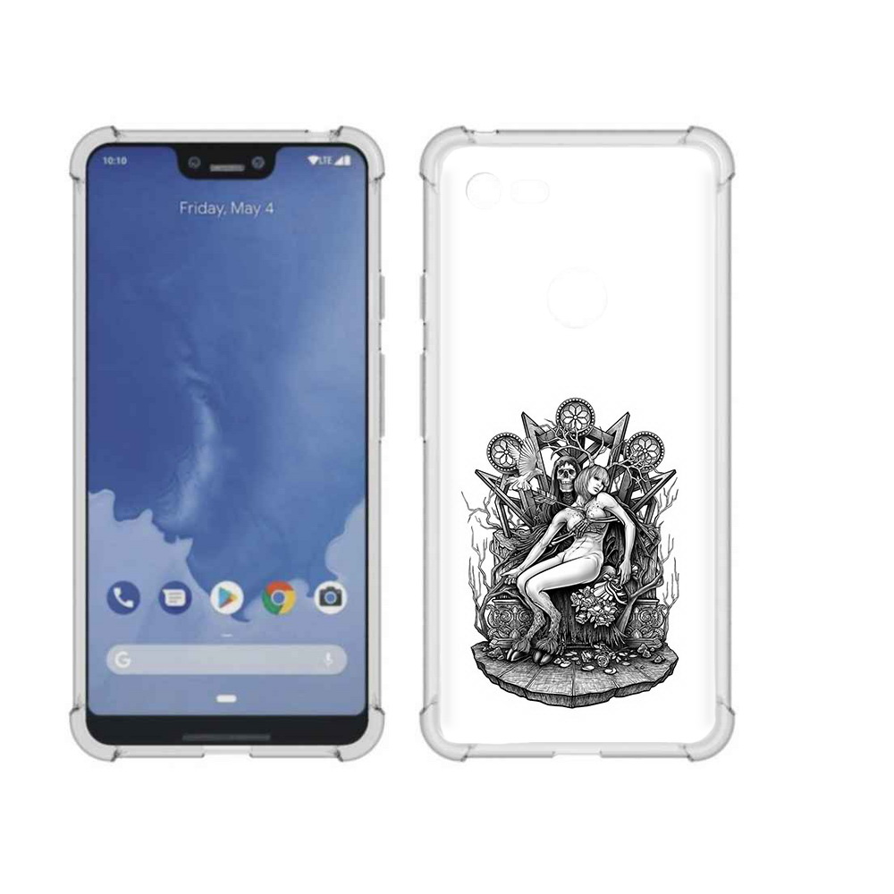 

Чехол MyPads Tocco для Google Pixel 3 XL девушка на троне, Прозрачный, Tocco